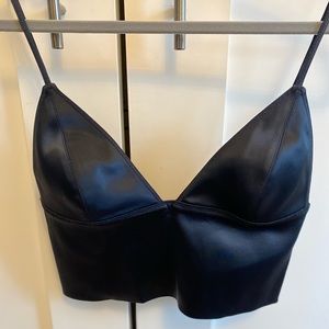 Alexander Wang midnight blue corset top